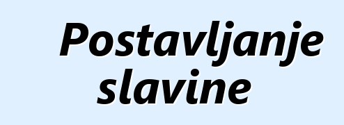 Postavljanje slavine