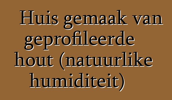 Huis gemaak van geprofileerde hout (natuurlike humiditeit)