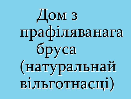 Дом з прафіляванага бруса (натуральнай вільготнасці)