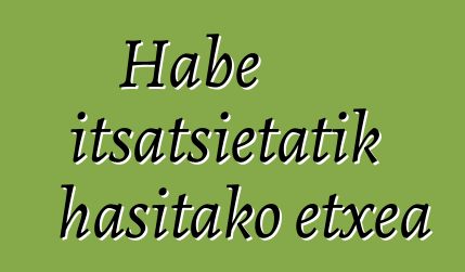 Habe itsatsietatik hasitako etxea