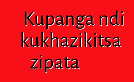 Kupanga ndi kukhazikitsa zipata