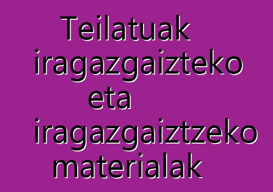 Teilatuak iragazgaizteko eta iragazgaiztzeko materialak