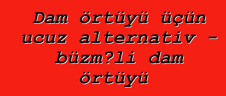 Dam örtüyü üçün ucuz alternativ - büzməli dam örtüyü