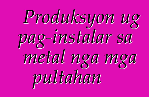 Produksyon ug pag-instalar sa metal nga mga pultahan