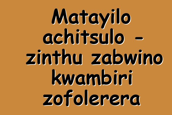 Matayilo achitsulo - zinthu zabwino kwambiri zofolerera