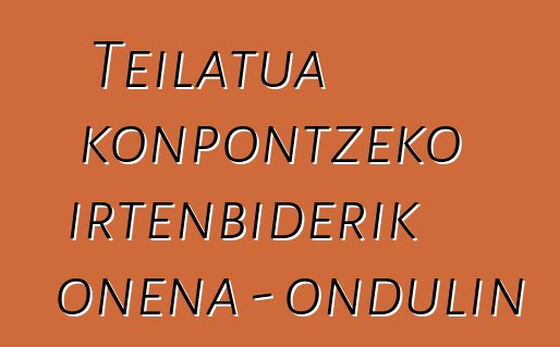 Teilatua konpontzeko irtenbiderik onena - ondulin