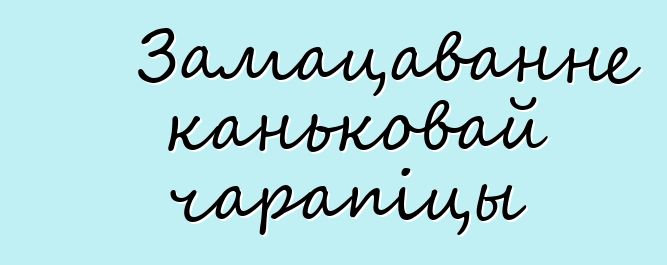 Замацаванне каньковай чарапіцы