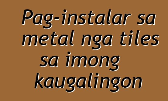 Pag-instalar sa metal nga tiles sa imong kaugalingon