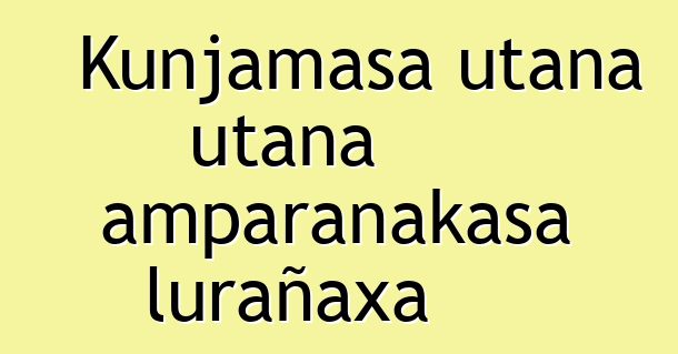 Kunjamasa utana utana amparanakasa lurañaxa