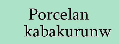 Porcelan kabakurunw