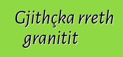 Gjithçka rreth granitit