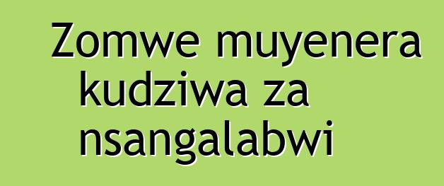 Zomwe muyenera kudziwa za nsangalabwi