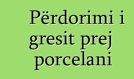 Përdorimi i gresit prej porcelani