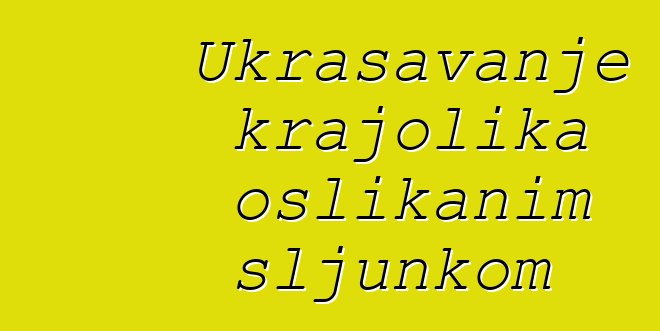 Ukrašavanje krajolika oslikanim šljunkom