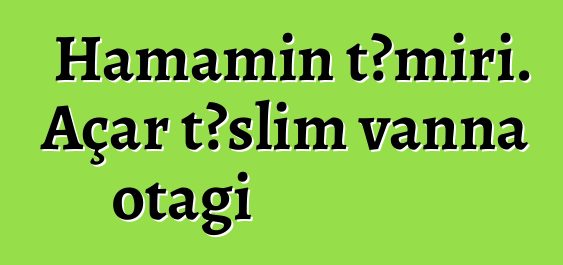 Hamamın təmiri. Açar təslim vanna otağı