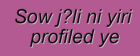 Sow jɔli ni yiri profiled ye