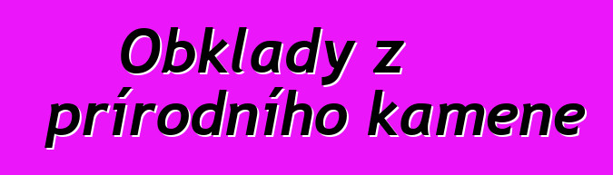 Obklady z přírodního kamene