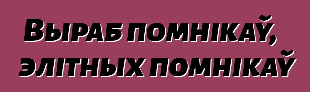 Выраб помнікаў, элітных помнікаў