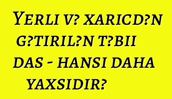 Yerli və xaricdən gətirilən təbii daş - hansı daha yaxşıdır?