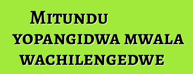 Mitundu yopangidwa mwala wachilengedwe