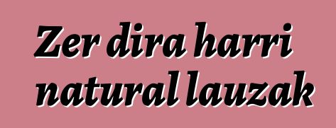 Zer dira harri natural lauzak