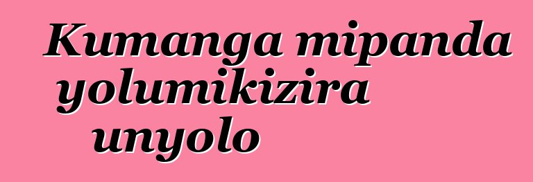 Kumanga mipanda yolumikizira unyolo