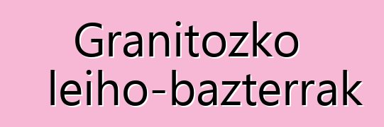 Granitozko leiho-bazterrak