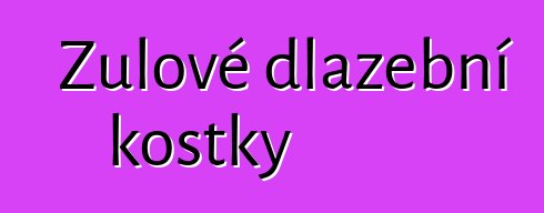 Žulové dlažební kostky