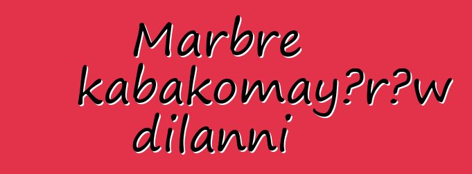 Marbre kabakomayɔrɔw dilanni