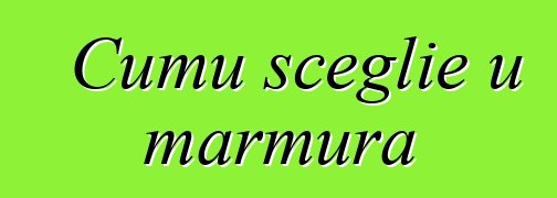 Cumu sceglie u marmura