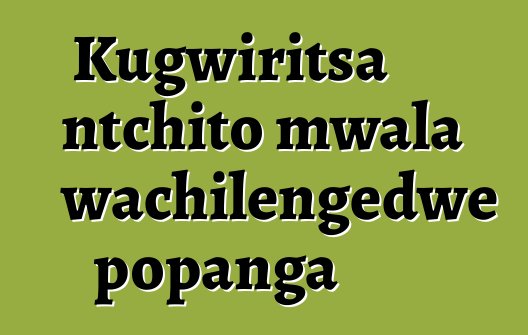 Kugwiritsa ntchito mwala wachilengedwe popanga