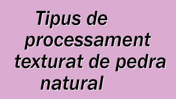 Tipus de processament texturat de pedra natural