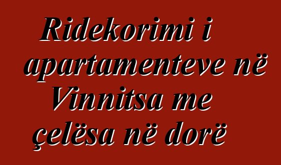 Ridekorimi i apartamenteve në Vinnitsa me çelësa në dorë