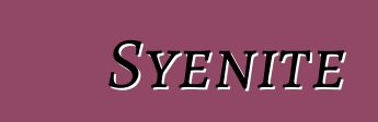 Syenite