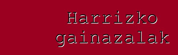 Harrizko gainazalak