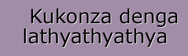 Kukonza denga lathyathyathya