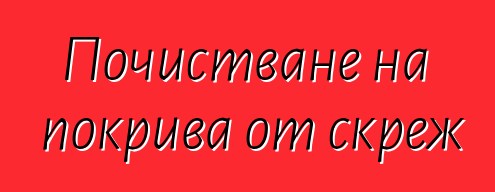 Почистване на покрива от скреж