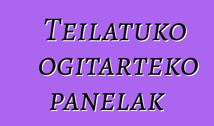 Teilatuko ogitarteko panelak