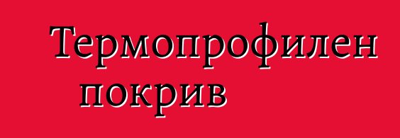 Термопрофилен покрив