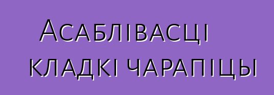 Асаблівасці кладкі чарапіцы