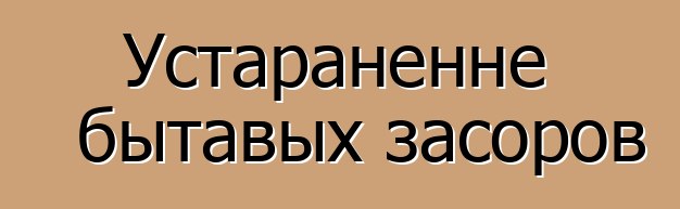 Устараненне бытавых засоров