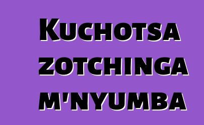 Kuchotsa zotchinga m'nyumba