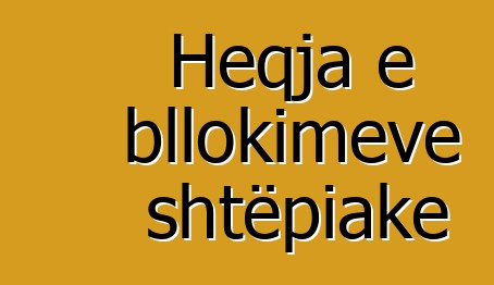 Heqja e bllokimeve shtëpiake