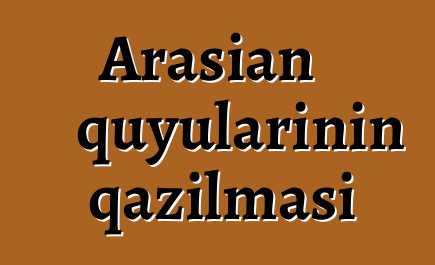 Arasian quyularının qazılması