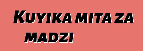 Kuyika mita za madzi