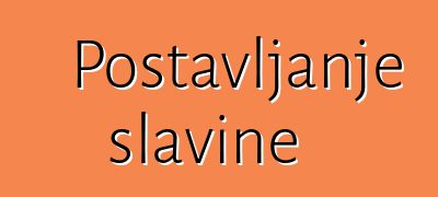 Postavljanje slavine