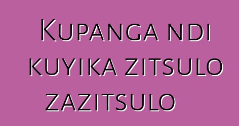 Kupanga ndi kuyika zitsulo zazitsulo