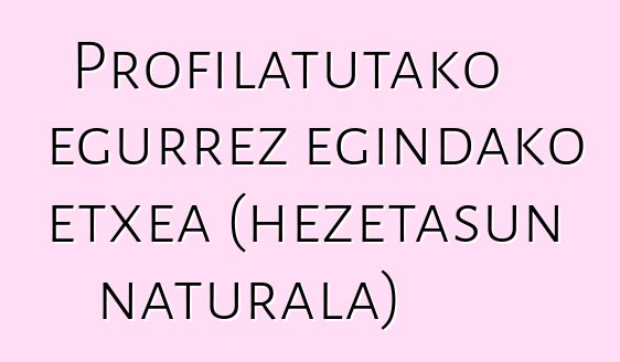 Profilatutako egurrez egindako etxea (hezetasun naturala)