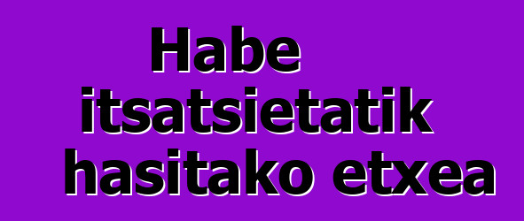 Habe itsatsietatik hasitako etxea