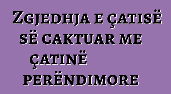 Zgjedhja e çatisë së caktuar me çatinë perëndimore